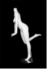 Zing Display glossy white female headless mannequin leaning with leg kicked back - Image 4 of 0