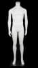 Matte white male full body ghost mannequin with removable magnetic parts and base - Image 1 of 0