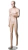 Realistic male mannequin made of flesh-tone fiberglass holding a cell phone prop on a stable glass base for retail lifestyle displays. - Image 3 of 0