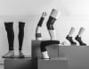 Gloss white fiberglass knee display mannequin with steel base - Image 3 of 0