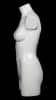 Glossy White 3/4 Female Mannequin Torso Display - Image 2 of 0