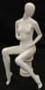 Seated egghead female white mannequin for retail clothing display and fashion merchandising - Image 1 of 0