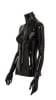 Glossy Black 1/2 Torso Female Mannequin with Arms - Image 4 of 0