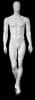 Egghead muscular male mannequin in glossy white for fitness apparel and retail clothing display - Image 1 of 0