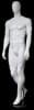 Egghead muscular male mannequin in glossy white for fitness apparel and retail clothing display - Image 2 of 0