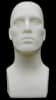 Lightweight white plastic male display head for hats and accessories display - Image 1 of 0