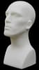 Lightweight white plastic male display head for hats and accessories display - Image 3 of 0