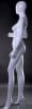 Headless female mannequin Rose in a standing pose, featuring a white glossy fiberglass finish and a square glass base for retail window displays. - Image 2 of 0