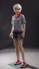 Preteen female fiberglass mannequin with metal base and dual calf and heel support for retail clothing displays. - Image 1 of 0