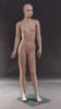 Preteen female fiberglass mannequin with metal base and dual calf and heel support for retail clothing displays. - Image 2 of 0