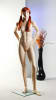 Standing 12-year-old female teenage girl mannequin in fiberglass with a metal heel and calf support base for retail clothing display. - Image 2 of 0