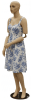 Sarah posable female mannequin in fleshtone with makeup, featuring a round chrome base and supporting rods. - Image 1 of 0