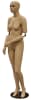 Sarah posable female mannequin in fleshtone with makeup, featuring a round chrome base and supporting rods. - Image 2 of 0