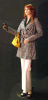 Sarah posable female mannequin in fleshtone with makeup, featuring a round chrome base and supporting rods. - Image 3 of 0
