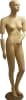 Sarah posable female mannequin in fleshtone with makeup, featuring a round chrome base and supporting rods. - Image 4 of 0