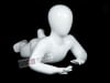 Toddler Mannequin Egghead Glossy White Crawling - Image 1 of 0