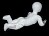 Toddler Mannequin Egghead Glossy White Crawling - Image 4 of 0