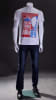 White male headless mannequin in gloss white finish with foot and calf support, ideal for retail displays. - Image 1 of 0