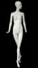Glossy White Female Mannequin with Abstract Head from www.zingdisplay.com - Image 1 of 0