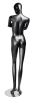 Matte Black Abstract Vogue Female Mannequin - Arms Crossed - Image 3 of 0