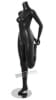 Female Yoga Mannequin Matte Black Hip Flexor Stretch Headless Changeable Heads - Image 2 of 0