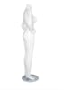 Female Brazilian mannequin with glossy white fiberglass finish, headless changeable head design, hands on hips pose, and included base. - Image 3 of 0
