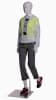 Female walking or hiking mannequin in glossy white finish for outdoor apparel and retail display - Image 1 of 0