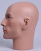 Flesh-toned realistic male display head with blue eyes, painted facial details, and extended neck for hat and accessory display - Image 3 of 0
