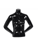 Glossy Black Female 1/2 Torso Mannequin with Arms - Image 1 of 0