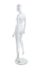 Trendy Abstract Head Matte White Female Mannequin – Pose 3 by Zing Display on glass base - Image 6 of 0