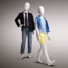 matte white 10 year old kid mannequin right hand on hip zing display - Image 2 of 0