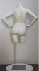plus size 3/4 headless female mannequin hands on hips swiss coffee zing display - Image 4 of 0