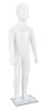 Glossy white egghead unisex child mannequin with glass base - Image 1 of 0