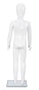 Glossy white egghead unisex child mannequin with glass base - Image 2 of 0