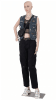 Unbreakable realistic fleshtone female mannequin with right arm bent and metal base - Image 1 of 0