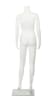 Plastic headless white glossy female mannequin with hands to side on clear glass base - Image 5 of 0