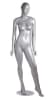 abstract glossy silver female mannequin fiberglass detachable parts brushed chrome base retail display - Image 1 of 0