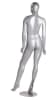 abstract glossy silver female mannequin fiberglass detachable parts brushed chrome base retail display - Image 2 of 0