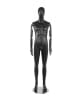 Matte Black Male Mannequin with Bendable Wood Arms - Image 1 of 0