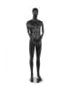 Matte Black Male Mannequin with Bendable Wood Arms - Image 2 of 0