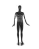 Matte Black Male Mannequin with Bendable Wood Arms - Image 3 of 0