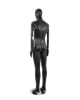 Matte Black Male Mannequin with Bendable Wood Arms - Image 5 of 0