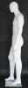 6' 2" Matte White Egghead Male Mannequin - Leg Out - Image 2 of 0