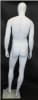 6' 2" Matte White Egghead Male Mannequin - Leg Out - Image 3 of 0