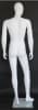 Matte White Male Egghead Mannequin - Right Leg Bent - Image 3 of 0