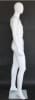 Matte White Male Egghead Mannequin - Right Leg Bent - Image 4 of 0