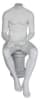 Matte White Male Headless Mannequin Sitting - Straight Forward - Image 1 of 0