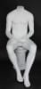 Matte White Male Headless Mannequin Sitting - Straight Forward - Image 2 of 0