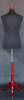 Black Jersey Covered Male Torso  Form with Wooden Base and Finial Neckcap - Image 3 of 0