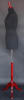 Black Jersey Covered Female Dress Form with Wooden Base and Finial Neckcap - Size  6/8 - Image 3 of 0